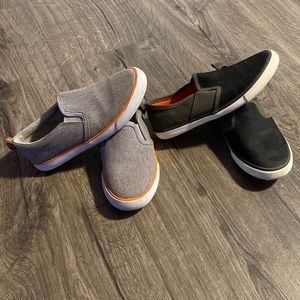 2 pair of Cat & Jack slip on shoes